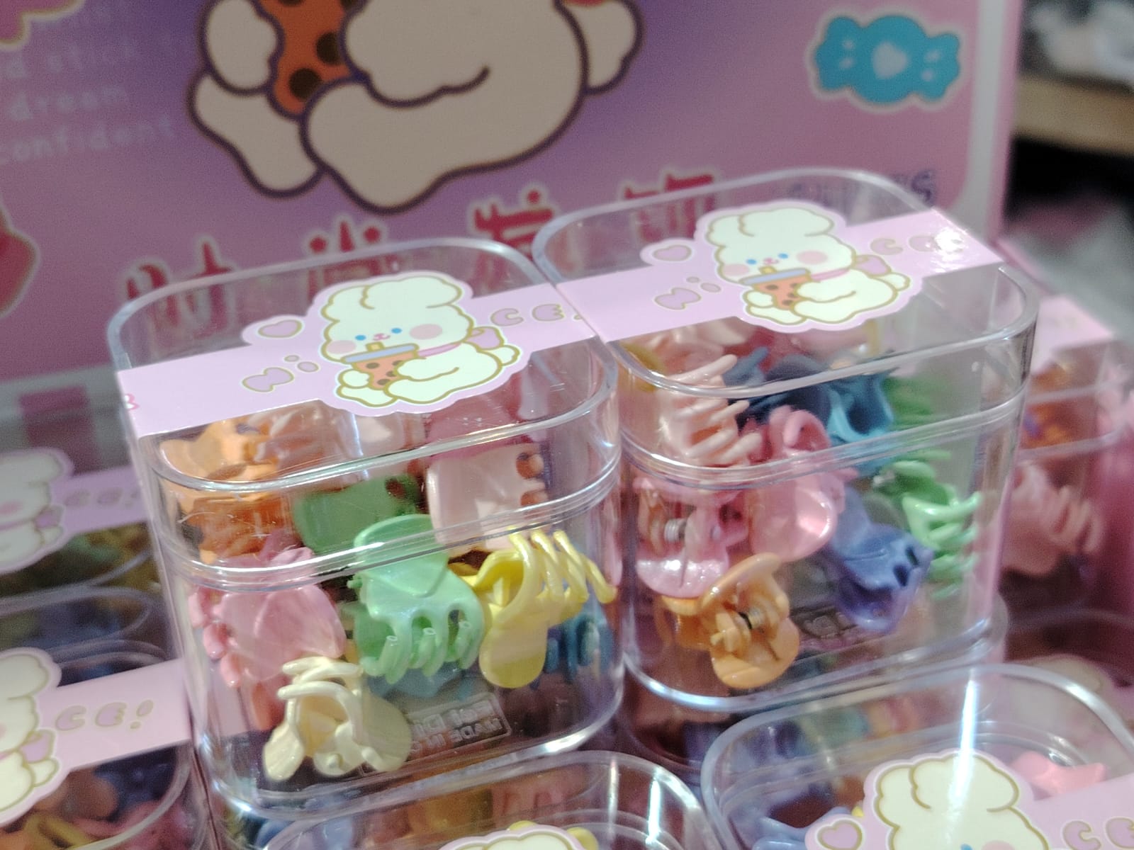 POTE DE GANCHITOS PARA CABELLO