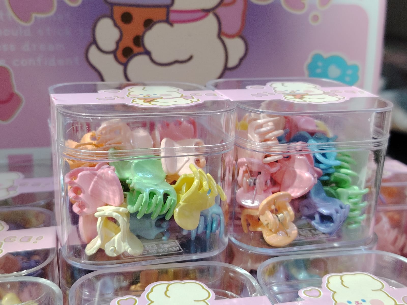 POTE DE GANCHITOS PARA CABELLO