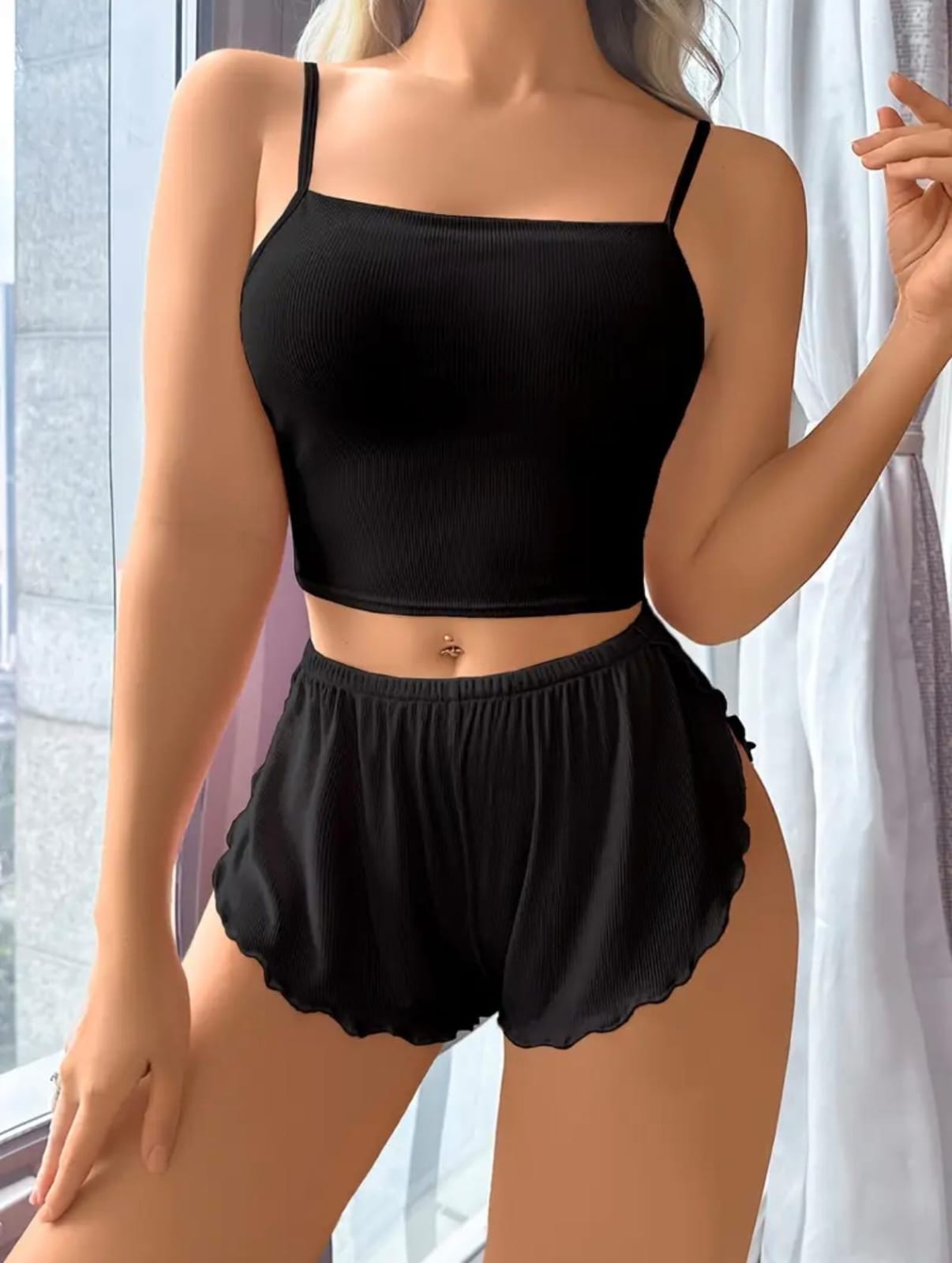 Conjunto sexy negro 2 pz