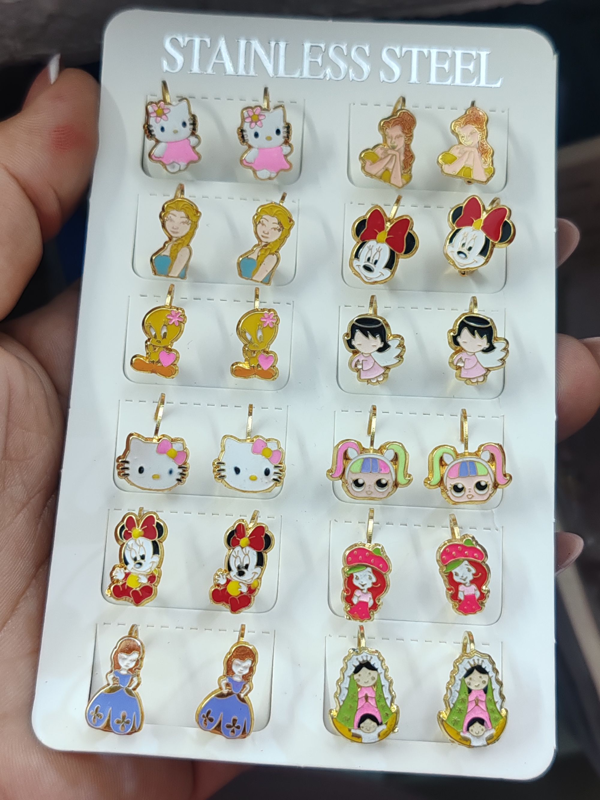 Aretes para niñas disney