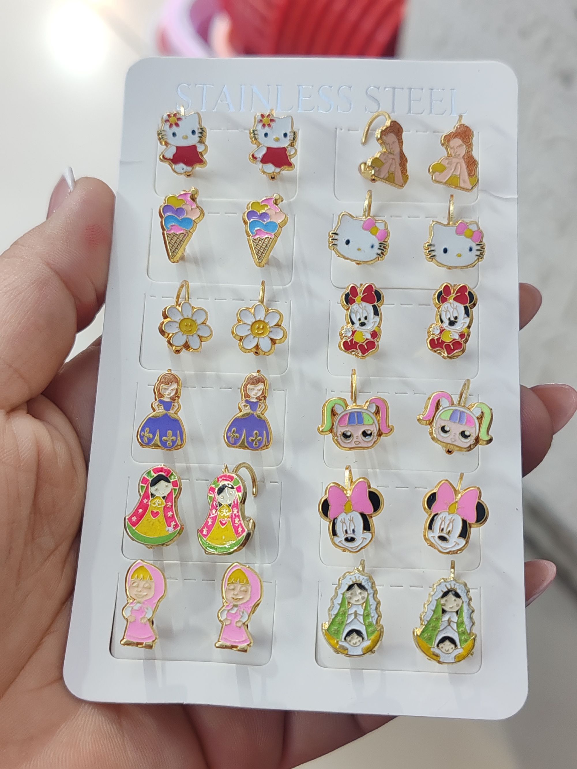 Aretes para niñas disney