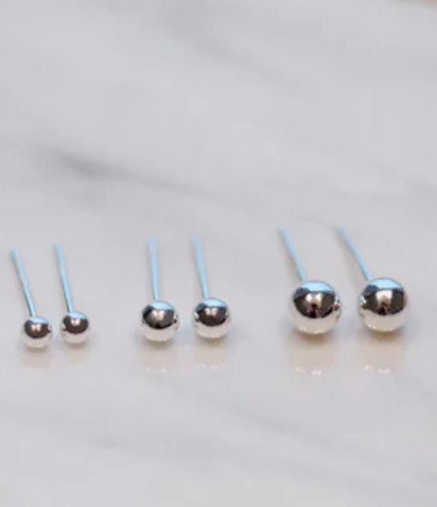 Aretes bombita acero