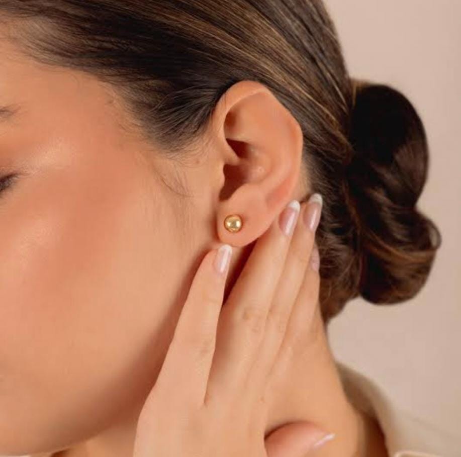 Aretes bombita acero