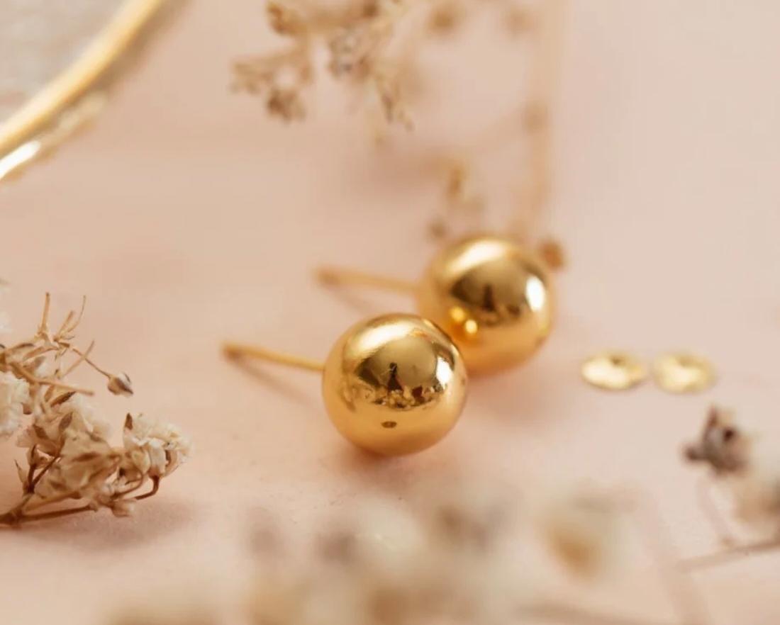 Aretes bombita acero