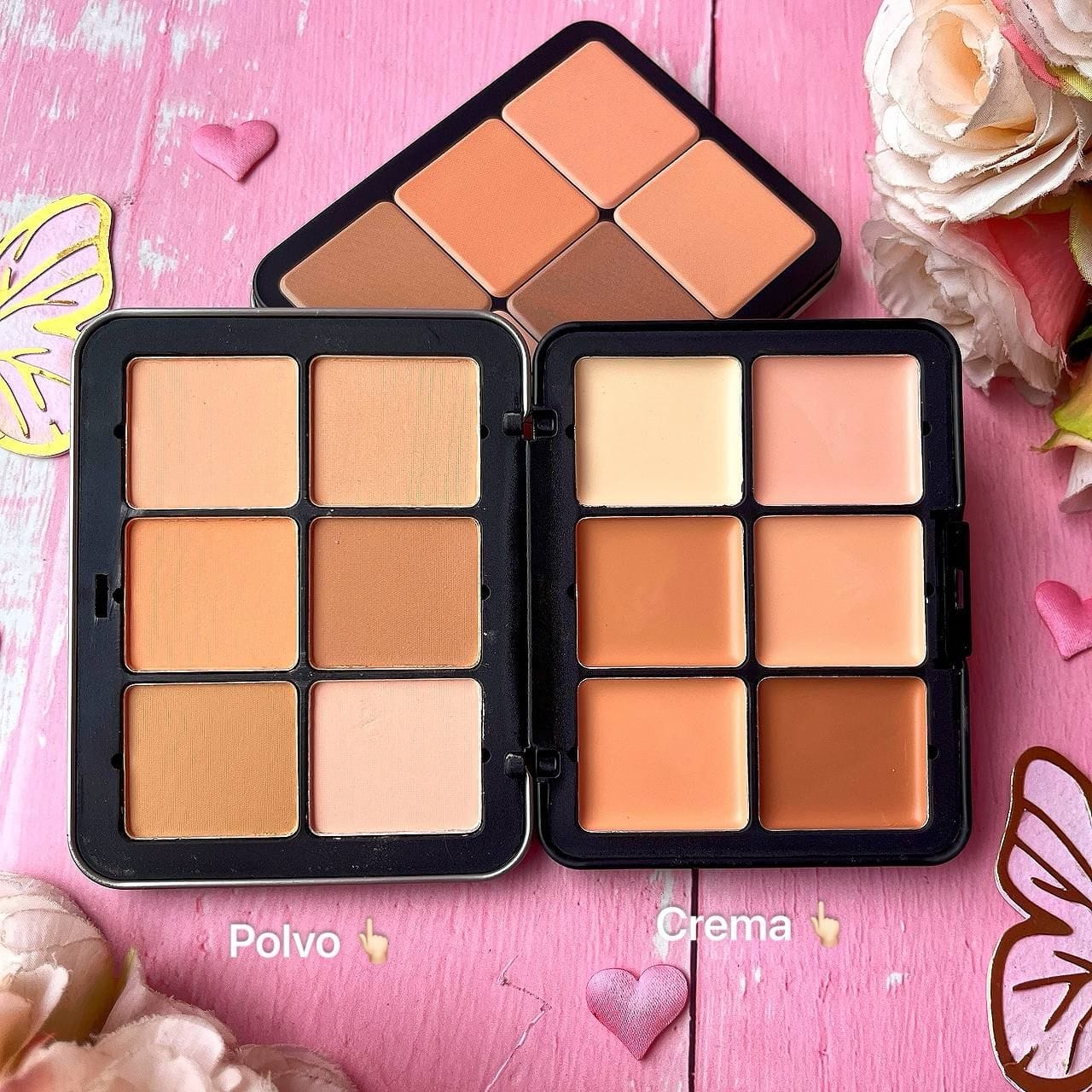 PALETA DE CORRECTORES Y CONTORNO EN POLVO Y CREMA