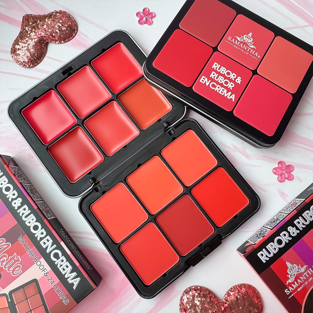 PALETA DE RUBOR EN CREMA Y POLVOS