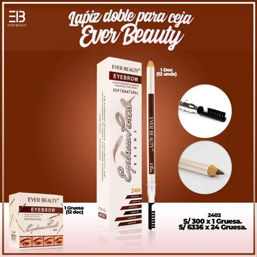 Lápiz Doble Para Ceja Ever Beauty