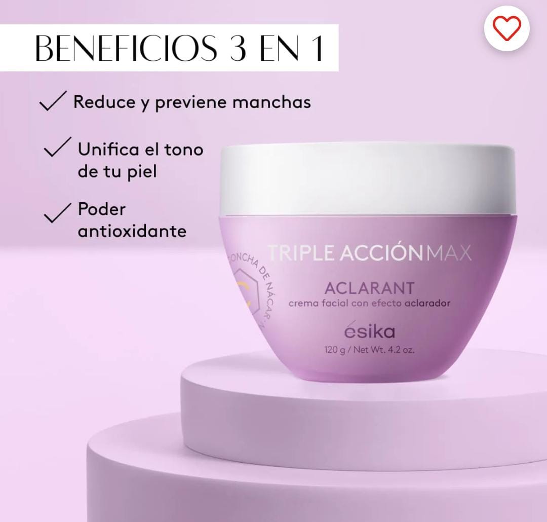 Crema Facial Aclarante Triple Acción Max