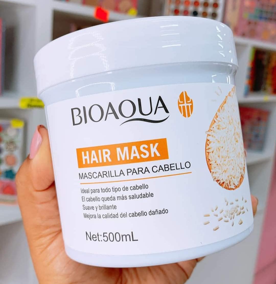 MASCARILLA PARA CABELLO DE ARROZ BIOAQUA