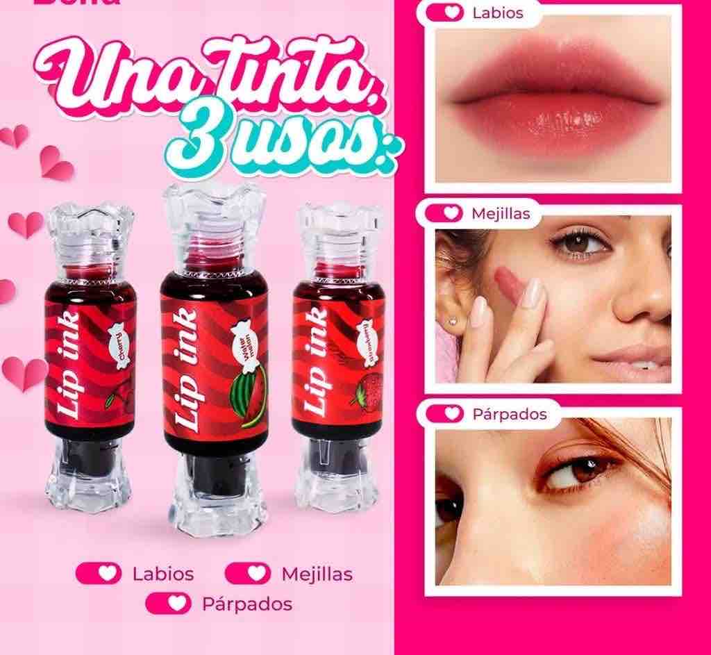 Tinta 3en1 Ideal para labios, mejillas, párpados