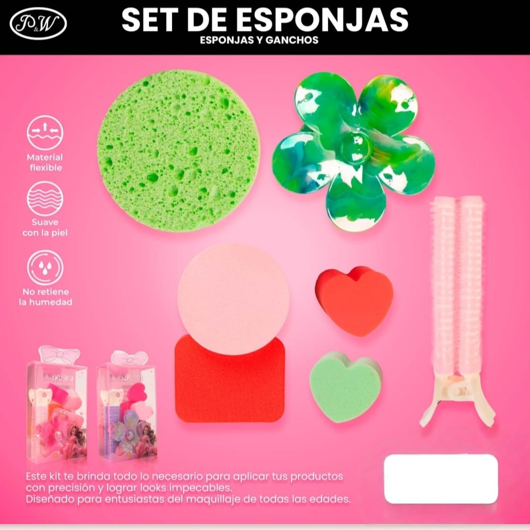SET DE ESPONJAS Y GANCHOS