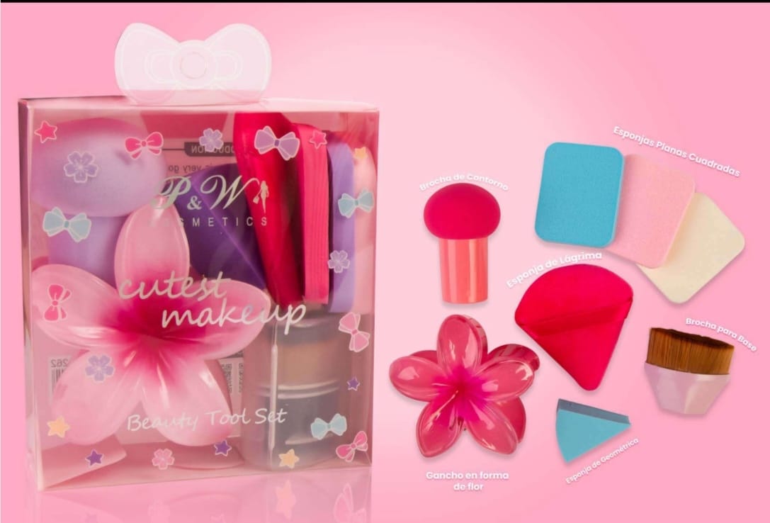 SET DE ESPONJAS, BROCHA, BLENDER