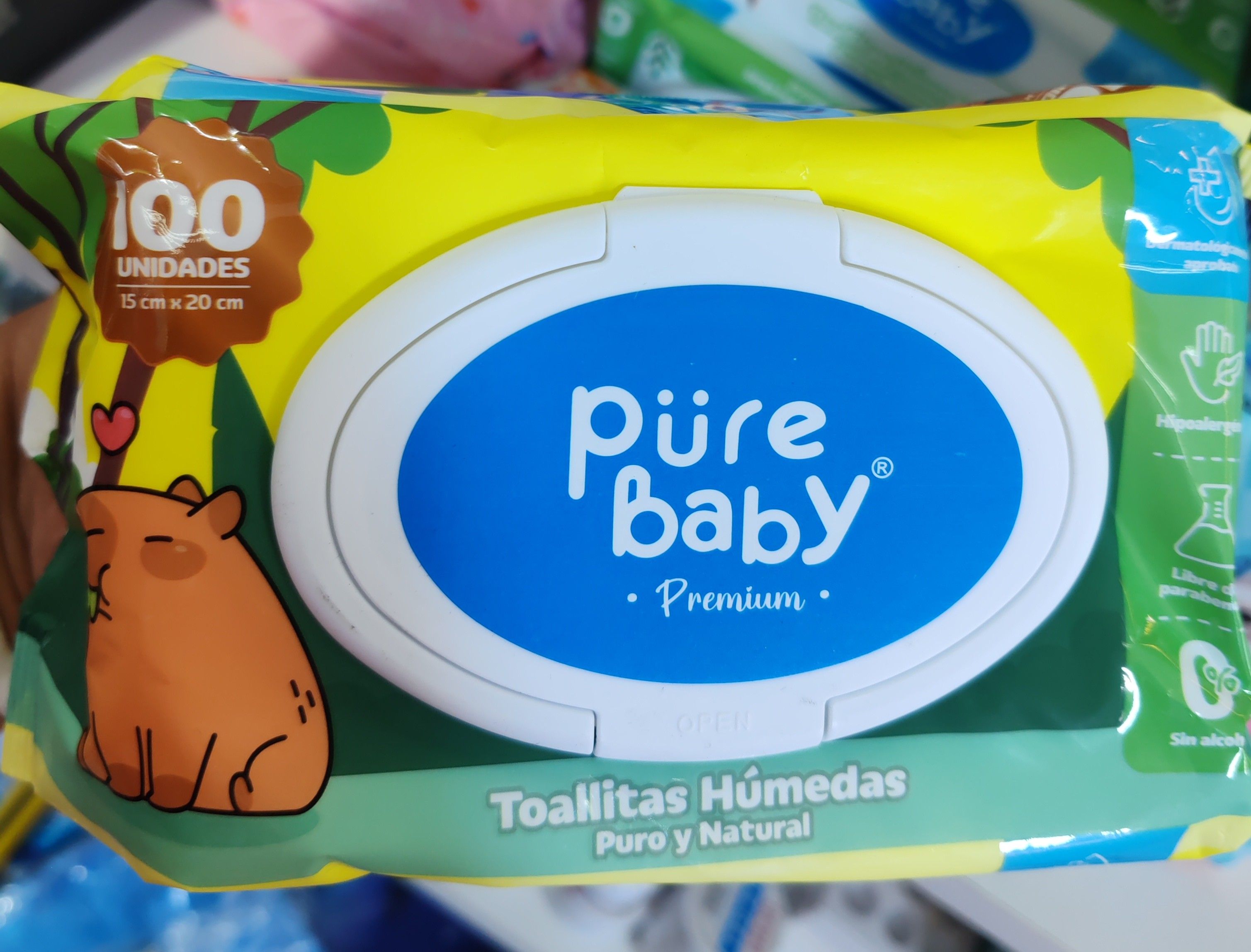 Pañitos pure baby 100 unidades