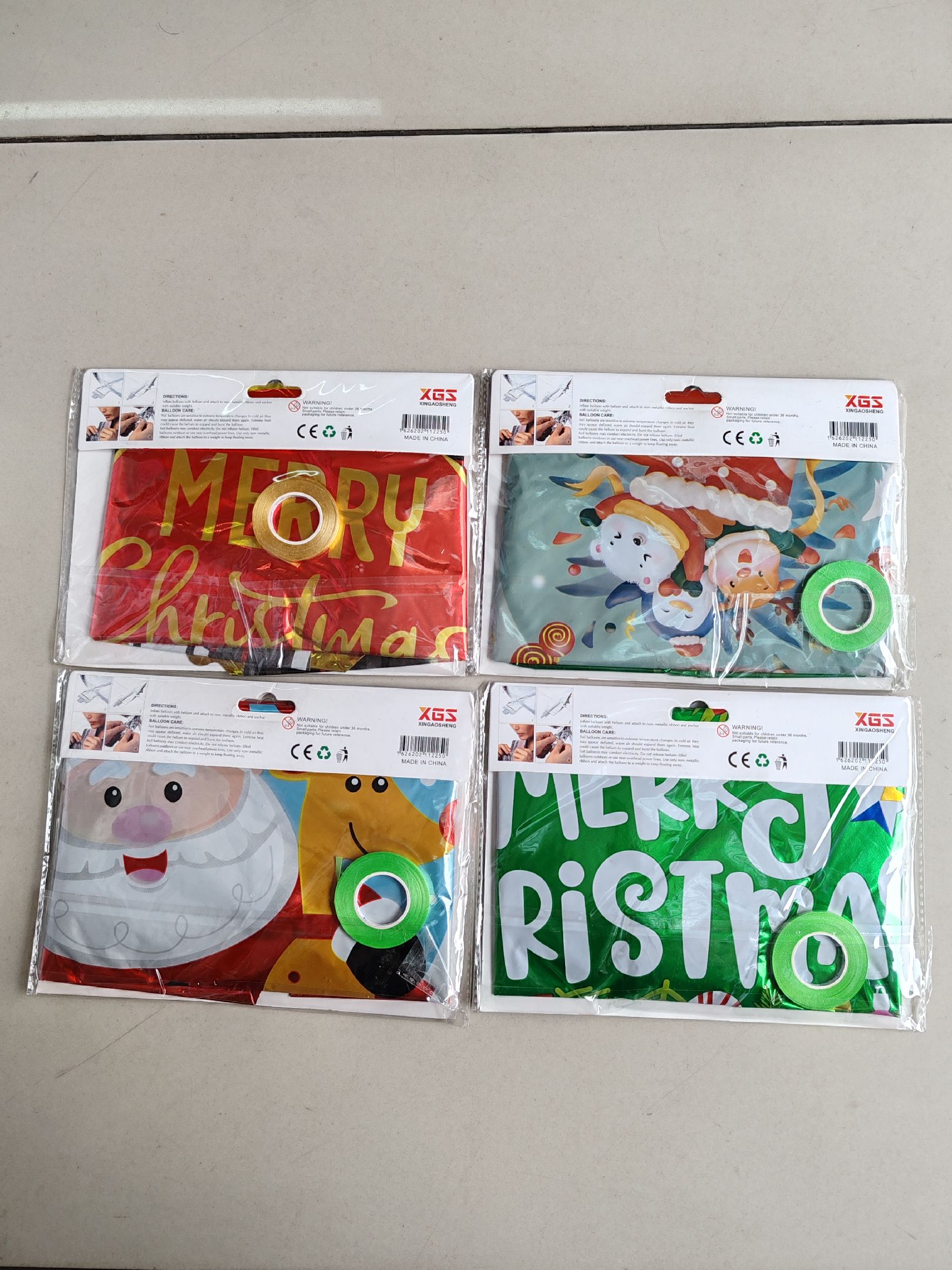 SET DE GLOBOS DECORATIVOS NAVIDEÑOS