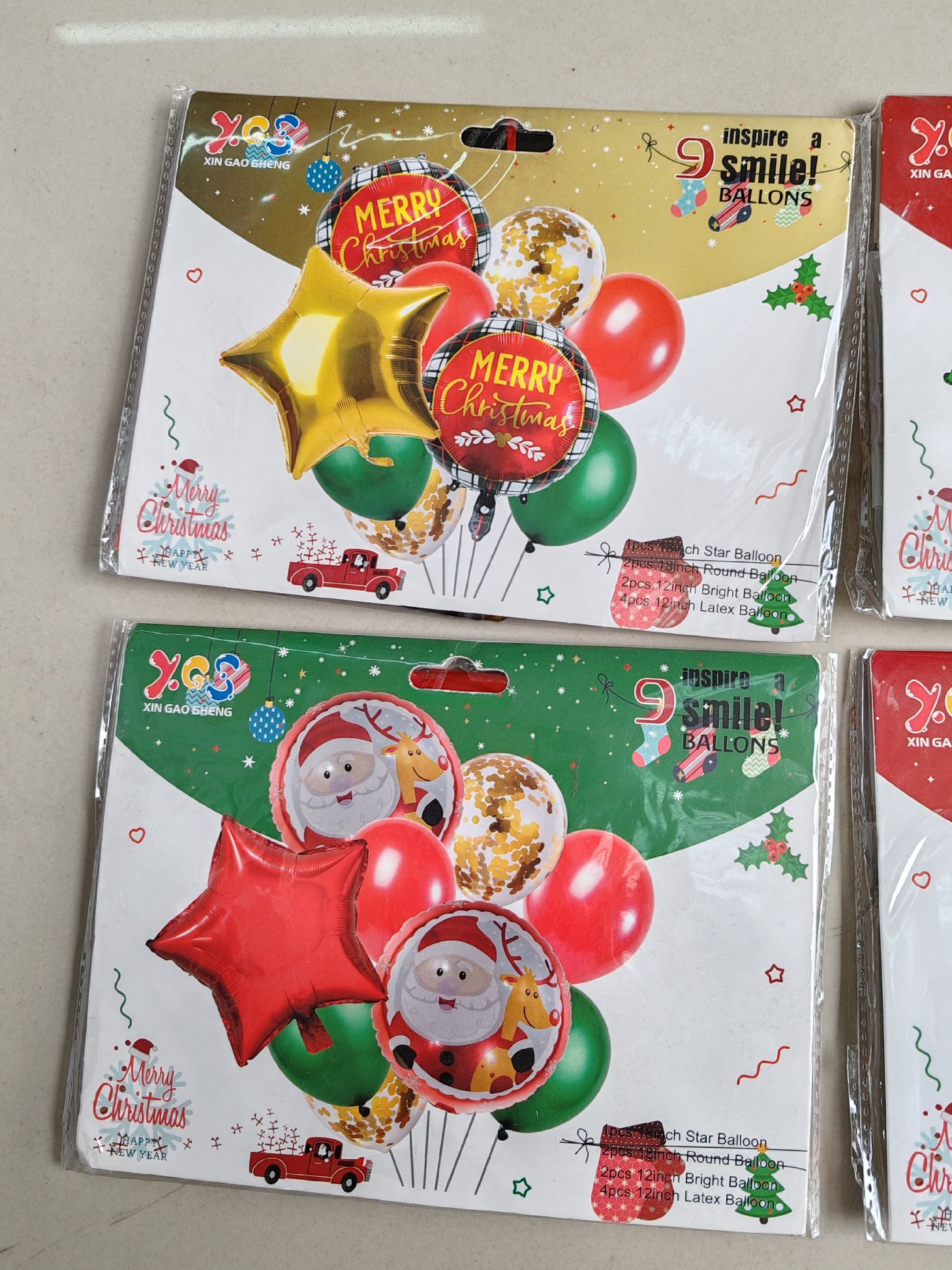 SET DE GLOBOS DECORATIVOS NAVIDEÑOS