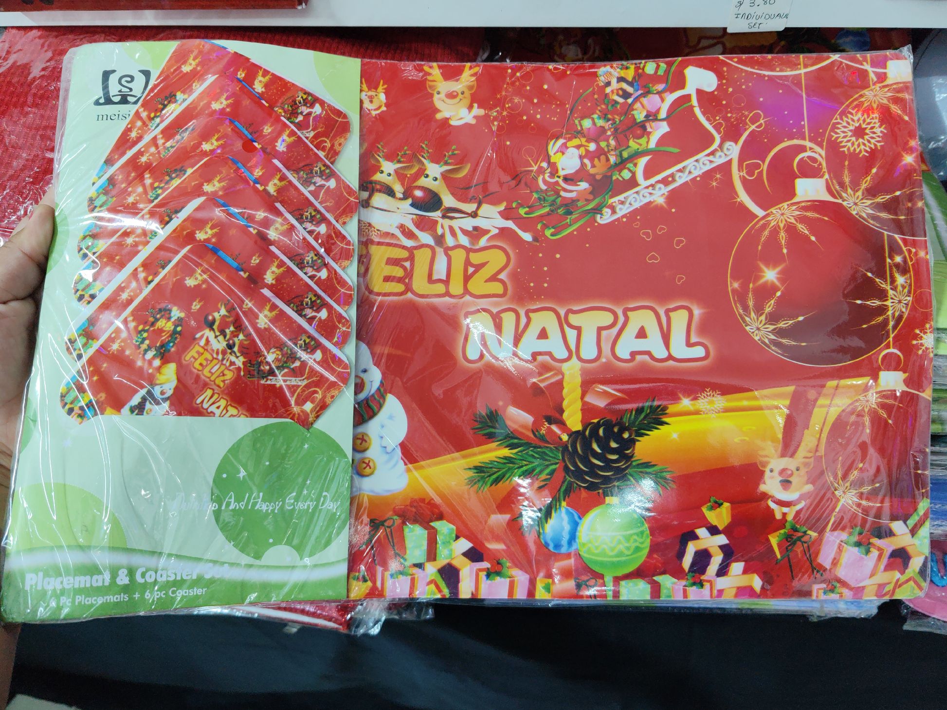 SET DE 6 INDIVIDUALES MAS 6 POSA VASOS