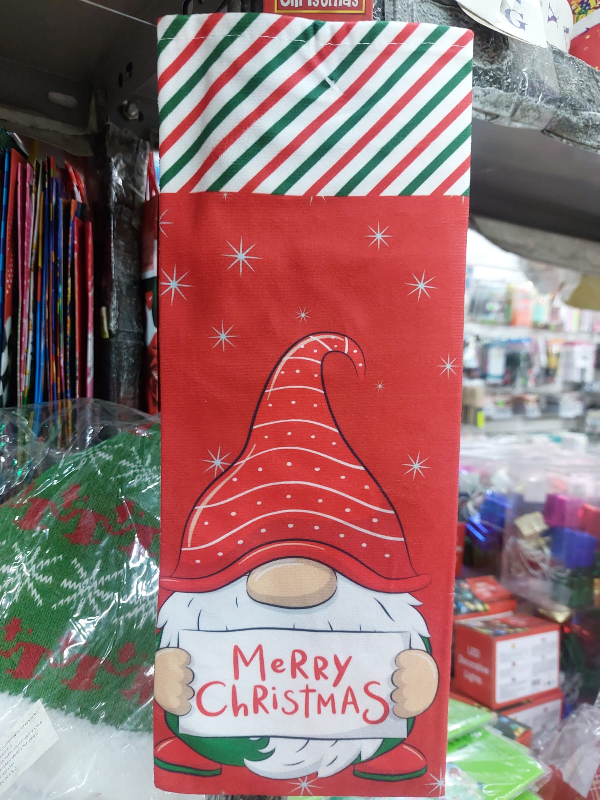 FUNDA PARA BOTELLA DE VINO NAVIDENO