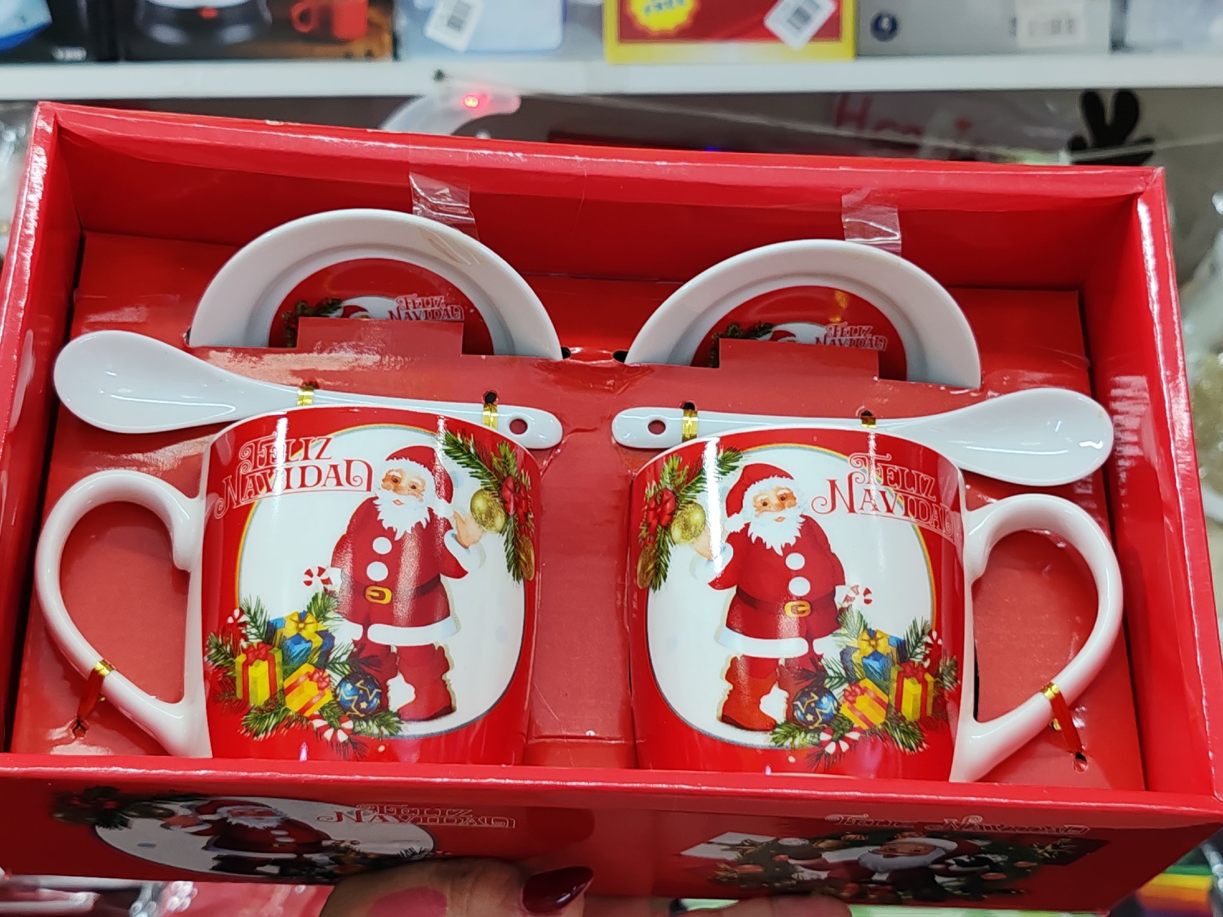 MALETA DE SET DE TAZAS NAVIDEÑAS