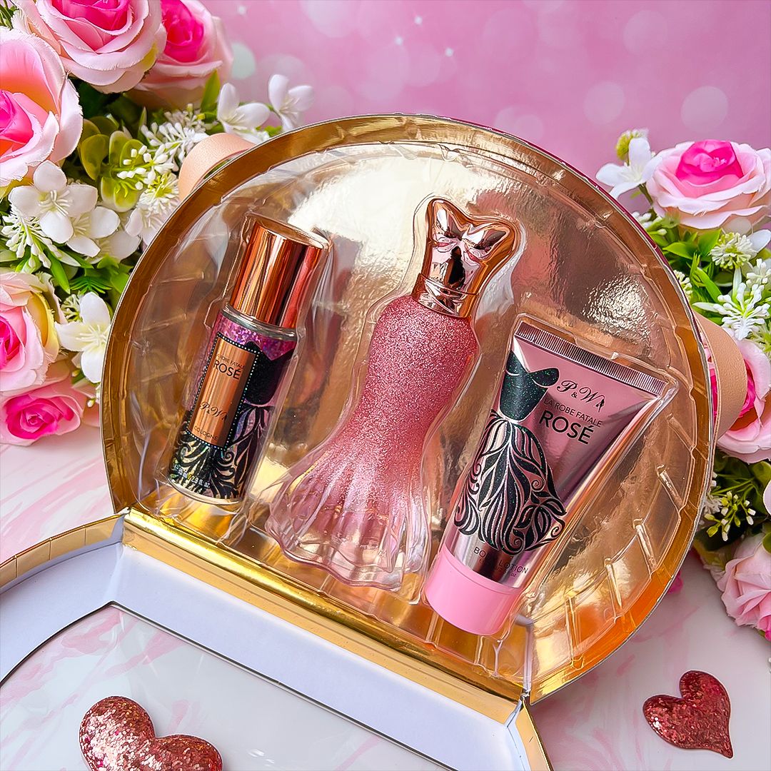 SET DE PERFUME + CREMA + COLONIA
