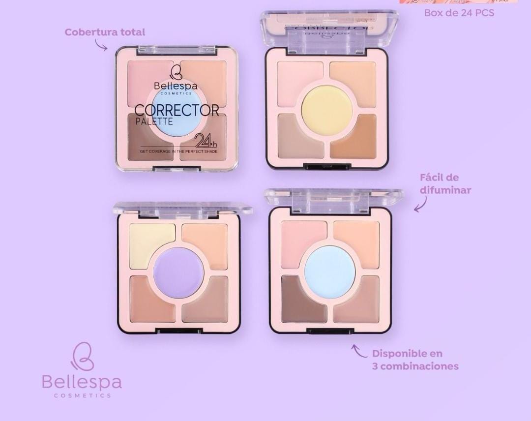 PALETA DE CORRECTORES Y CONTORNOS EN CREMA