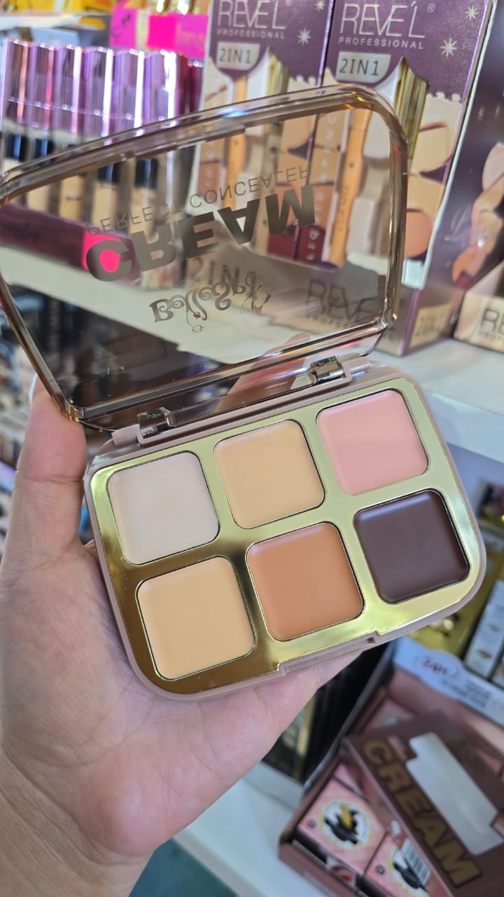 PALETA DE CORRECTORES Y CONTORNOS EN CREMA bellespa